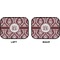Maroon & White Car Floor Mats (Back Seat) (Approval)