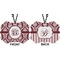 Maroon & White Car Ornament (Approval)