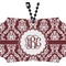 Maroon & White Rear View Mirror Ornament (Personalized)