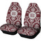 Maroon & White Car Seat Covers