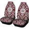 Maroon & White Car Seat Covers (Set of Two) (Personalized)