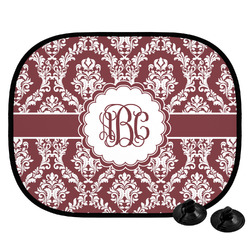 Maroon & White Car Side Window Sun Shade (Personalized)