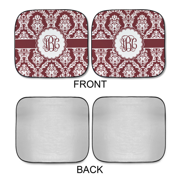Maroon & White Car Sun Shades - APPROVAL