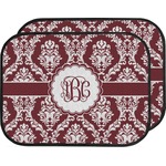 Maroon & White Car Floor Mats (Back Seat) (Personalized)