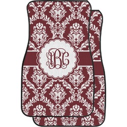 Maroon & White Car Floor Mats (Personalized)