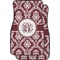 Maroon & White Car Floor Mats (Front Seat) (Personalized)