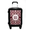 Maroon & White Carry On Hard Shell Suitcase - Front