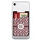 Maroon & White Cell Phone Credit Card Holder w/ Phone