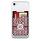 Maroon & White 2-in-1 Cell Phone Credit Card Holder & Screen Cleaner (Personalized)