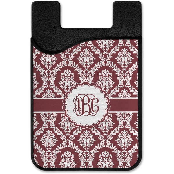 Maroon & White Cell Phone Credit Card Holder