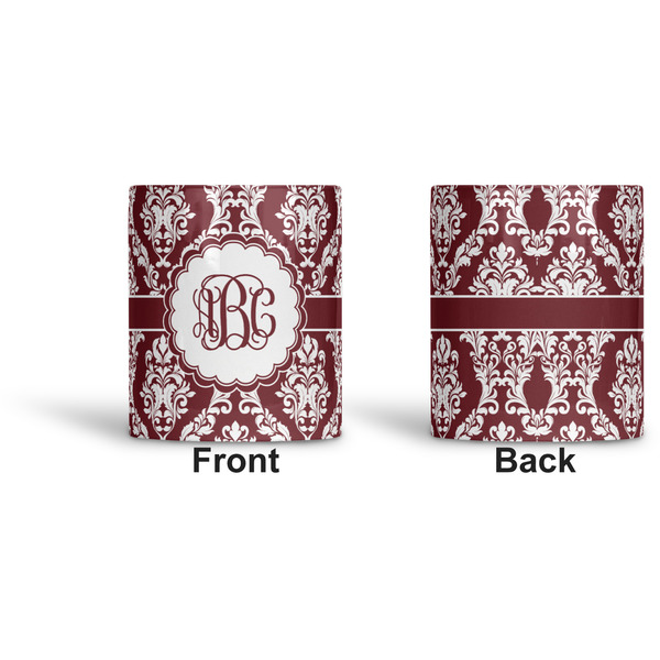 Maroon & White Ceramic Pen Holder - Apvl