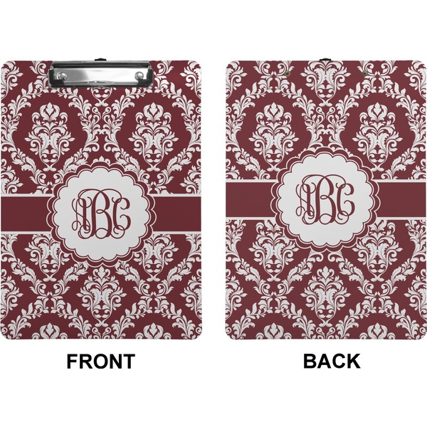 Maroon & White Clipboard (Letter) (Front + Back)