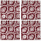 Maroon & White Cloth Napkins - Personalized Dinner (APPROVAL) Set of 4