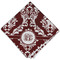 Maroon & White Cloth Napkins - Personalized Dinner (Folded Four Corners)