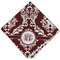 Maroon & White Cloth Dinner Napkin - Single w/ Monogram