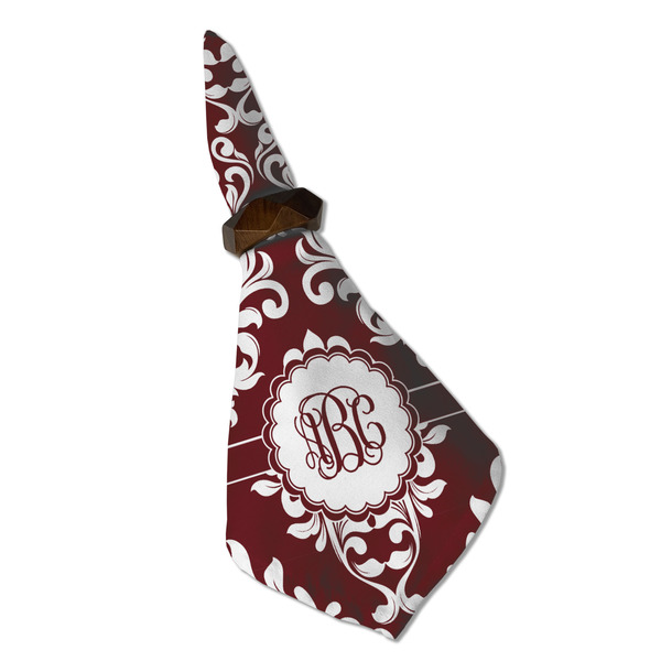 Maroon & White Cloth Napkins - Personalized Dinner (Folded in Ring) (MAIN)