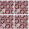 Maroon & White Cloth Napkins - Personalized Lunch (APPROVAL) Set of 4