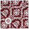 Maroon & White Cloth Napkins - Personalized Lunch (Single Full Open)