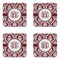 Maroon & White Coaster Set - APPROVAL