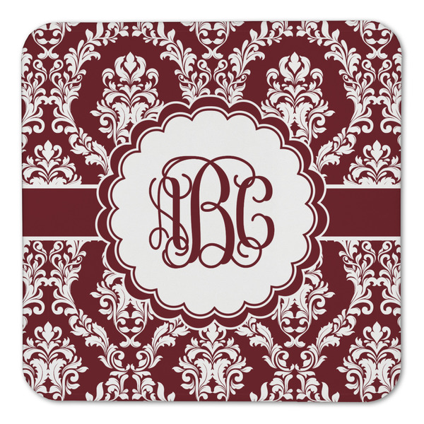 Maroon & White Coaster Set - FRONT (one)