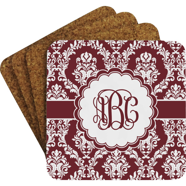 Maroon & White Coaster Set (Personalized)