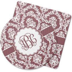 Maroon & White Rubber Backed Coaster (Personalized)