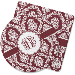 Maroon & White Rubber Backed Coaster (Personalized)