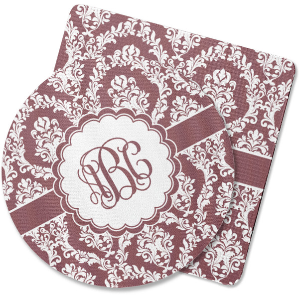 Custom Maroon & White Rubber Backed Coaster (Personalized)