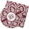 Maroon & White Rubber Backed Coaster (Personalized)