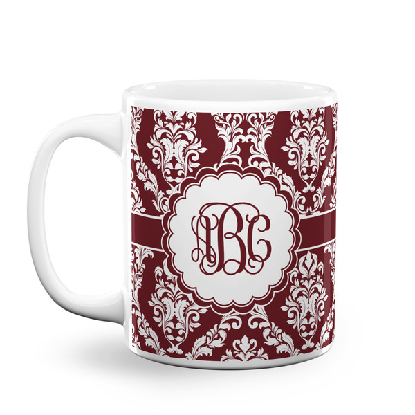 Custom Maroon & White Coffee Mug (Personalized)