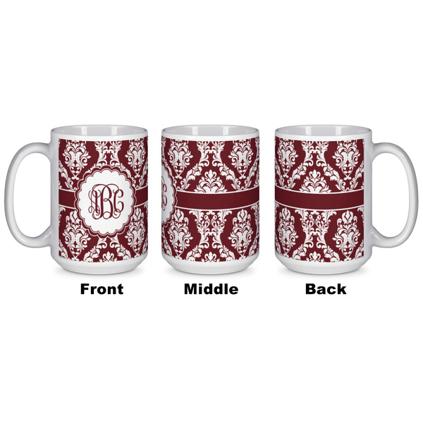 Maroon & White Coffee Mug - 15 oz - White APPROVAL
