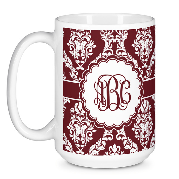 Maroon & White Coffee Mug - 15 oz - White