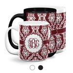 Maroon & White Coffee Mugs (Personalized)