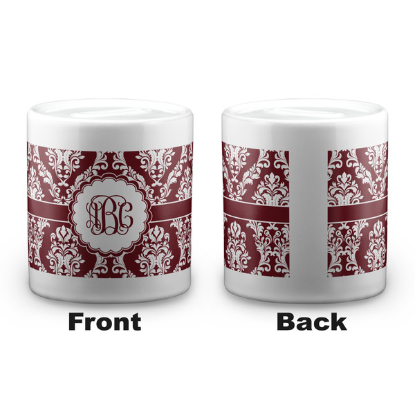 Maroon & White Coin Bank - Apvl