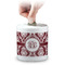 Maroon & White Coin Bank (Personalized)