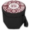 Maroon & White Collapsible Personalized Cooler & Seat (Closed)