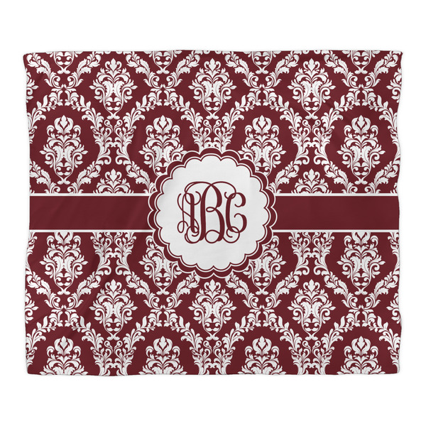 Maroon & White Comforter - King - Front