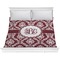 Maroon & White Comforter - King (Personalized)