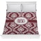 Maroon & White Comforter - Full / Queen (Personalized)