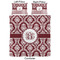 Maroon & White Comforter Set - Queen - Approval