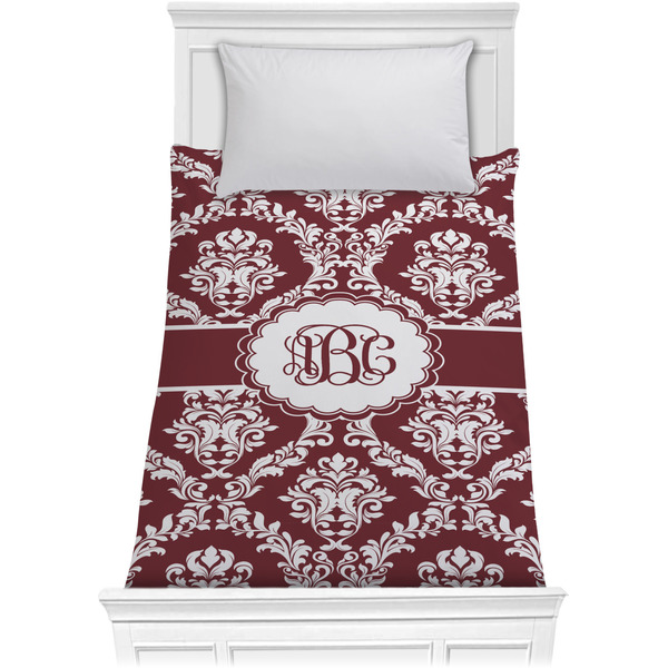 Maroon & White Comforter (Twin)