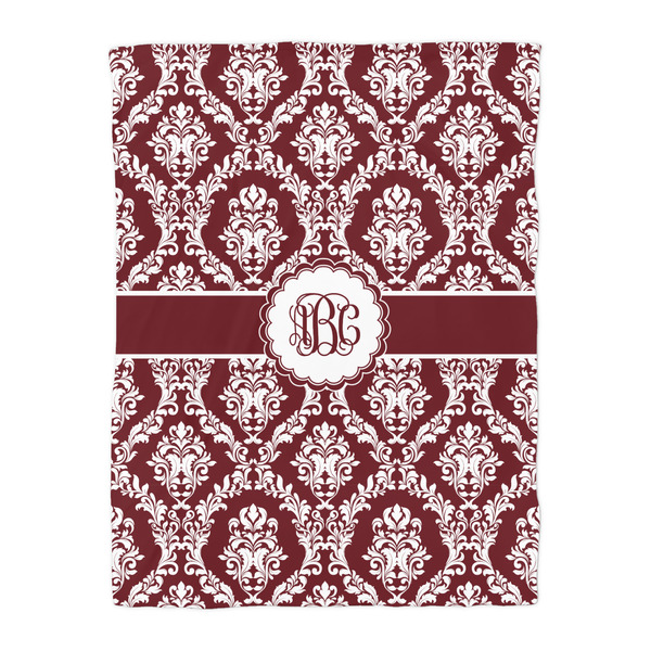 Maroon & White Comforter - Twin - Front