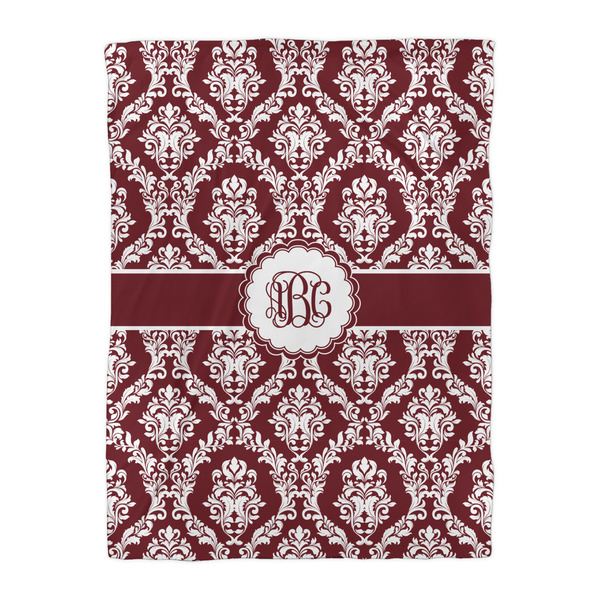 Maroon & White Comforter - Twin XL - Front