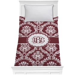 Maroon & White Comforter - Twin XL (Personalized)