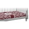 Maroon & White Crib 45 degree angle - Fitted Sheet