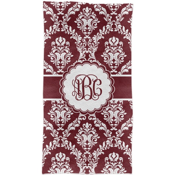 Maroon & White Crib Comforter/Quilt - Apvl