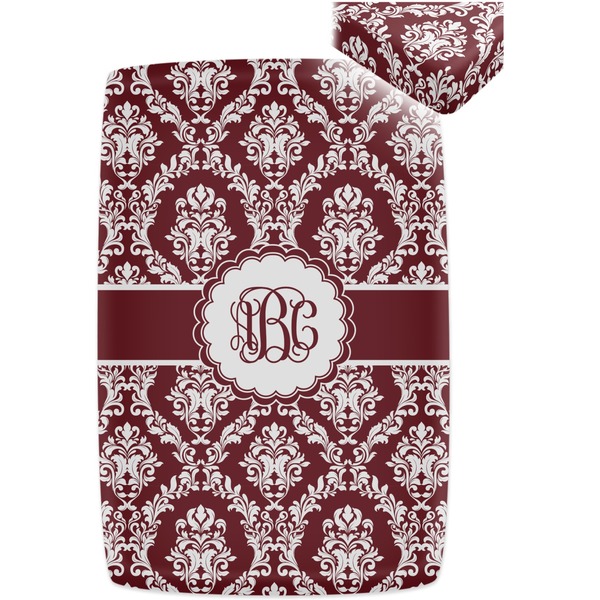 Maroon & White Crib Fitted Sheet - Apvl