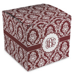 Maroon & White Cube Favor Gift Boxes (Personalized)