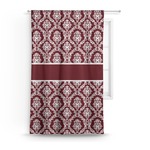 Maroon & White Curtain - 50"x84" Panel