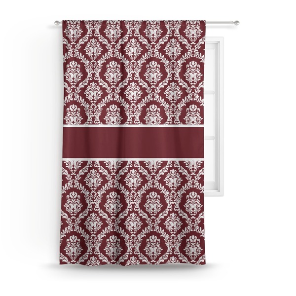 Custom Maroon & White Curtain - 50"x84" Panel